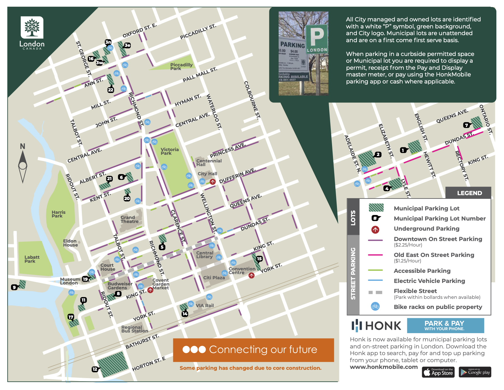 Parking lot information City of London